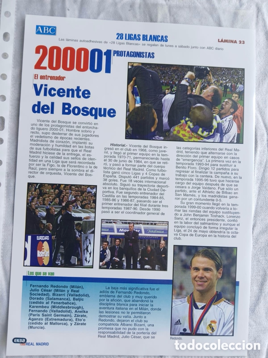 &Aacute;lbum de f&uacute;tbol completo: 2001 LAS 28 LIGAS BLANCAS - Foto 27