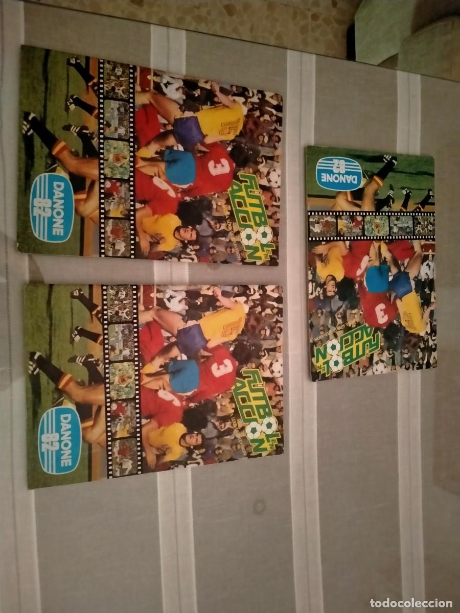 &Aacute;lbum de f&uacute;tbol completo: albumes de cromos de danone futbol en accion gastos incluidos 3 albumes