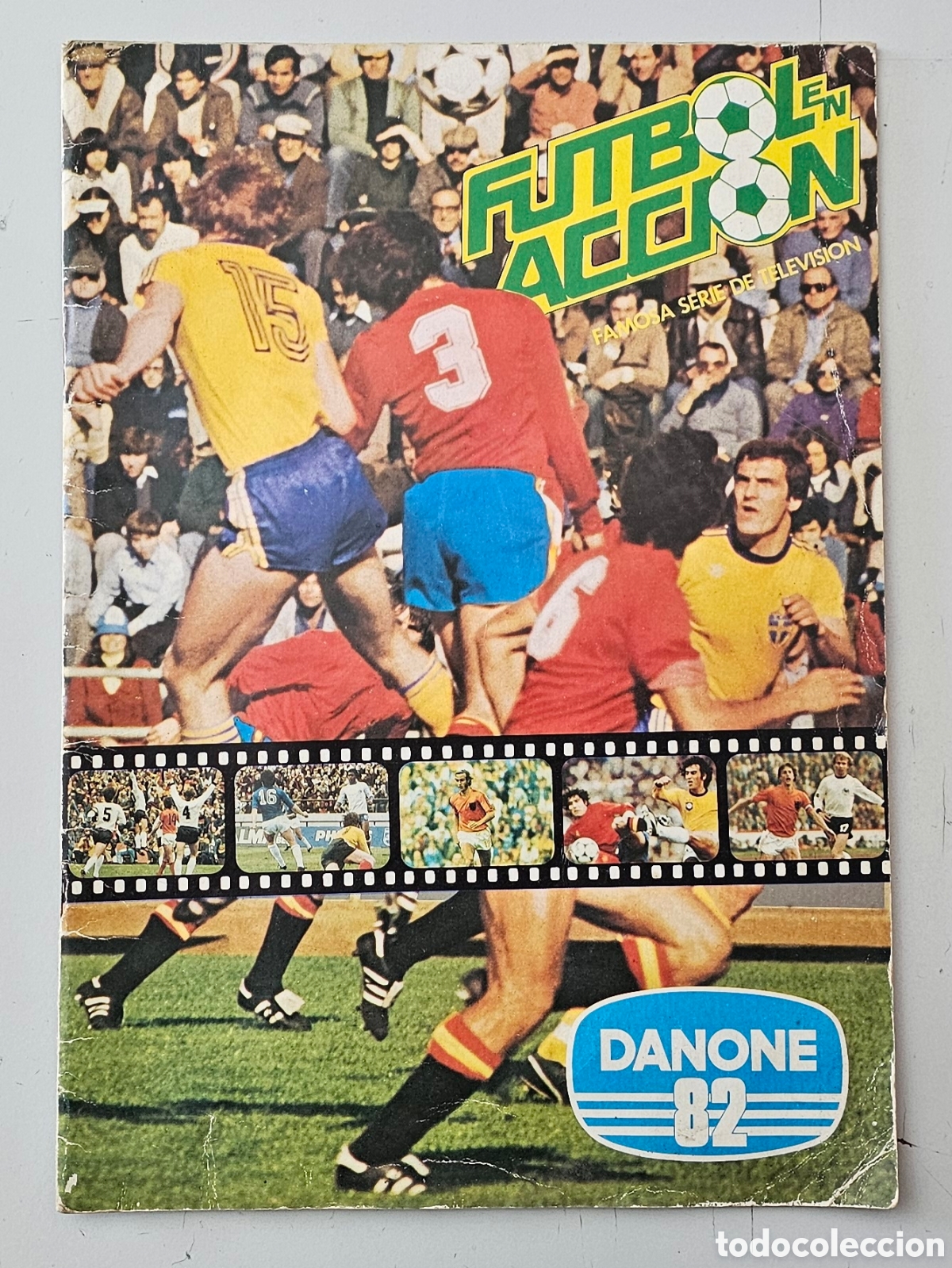 &Aacute;lbum de f&uacute;tbol completo: ALBUM DE CROMOS COMPLETO FUTBOL EN ACCION NARANJITO (Danone, 1981)