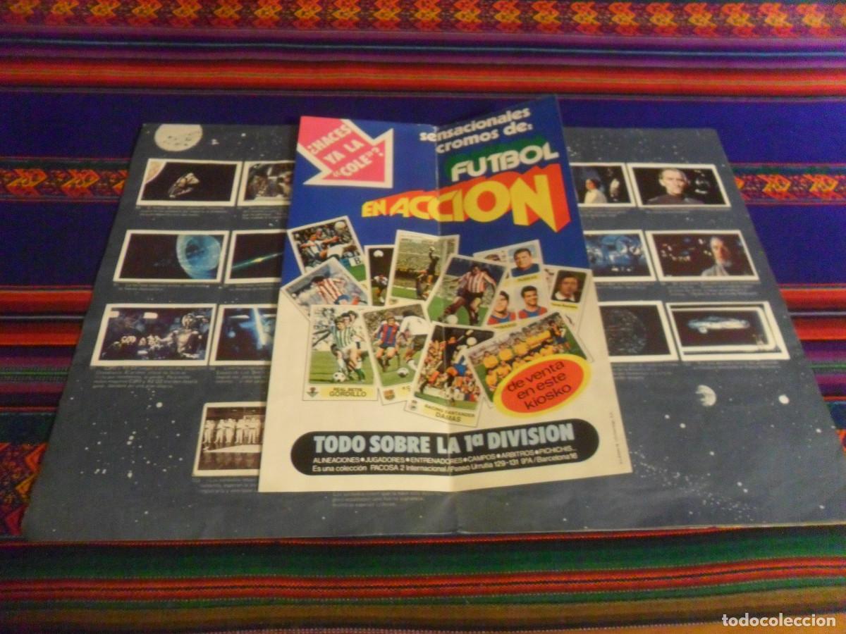Album de football complet: CON FLYER ENCARTADO DE FUTBOL EN ACCI&Oacute;N LIGA 1977 STAR WARS LA GUERRA DE LAS GALAXIAS COMPLETO 1977.