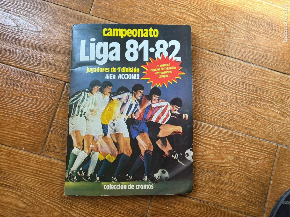 &Aacute;lbum de f&uacute;tbol completo: ALBUM FUTBOL LIGA 81 - 82 1981 1982 ESTE COMPLETO CROMOS PEGADOS PARTE SUPERIOR CON DOBLES