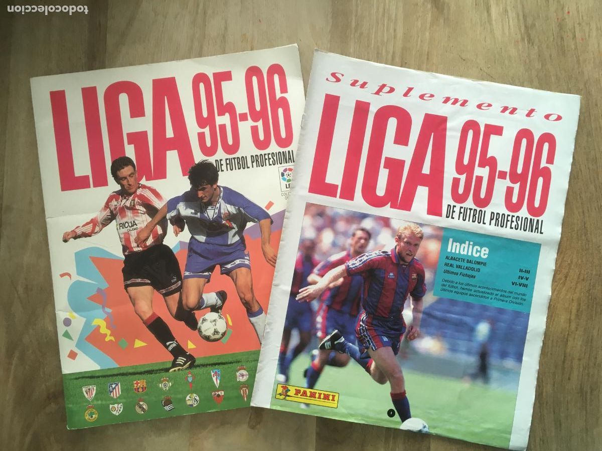 Album de football complet: liga futbol 95 96 panini con suplemento album cromos completo o casi completo 513 cromos