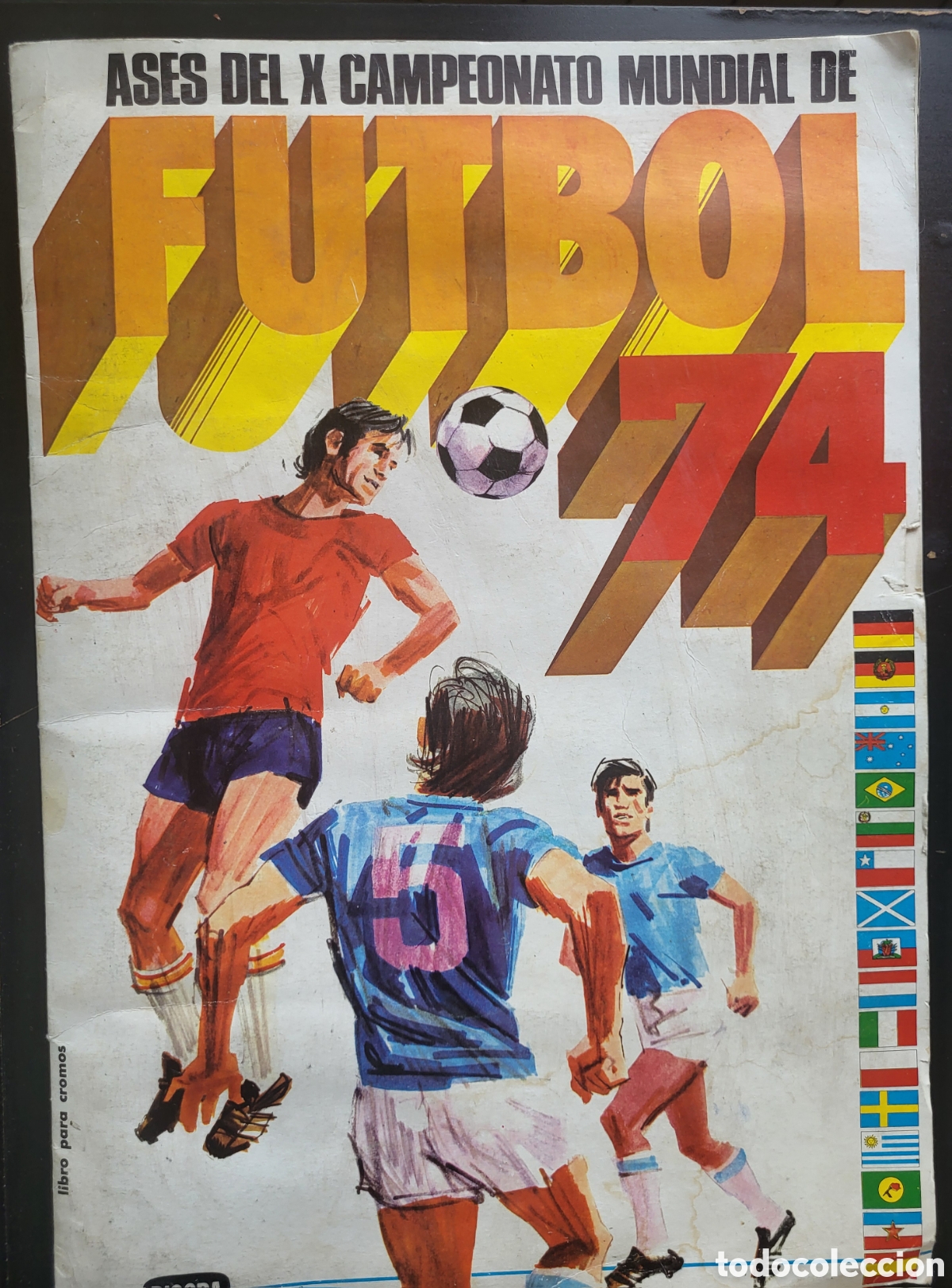 Vollst&auml;ndige Fu&szlig;ballsammelalben: &Aacute;LBUM CROMOS F&Uacute;TBOL COMPLETO ORIGINAL ASES DEL X CAMPEONATO MUNDIAL MUNICH 74 DISGRA