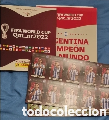 &Aacute;lbum de f&uacute;tbol completo: Album de Panini del Mundial de Qatar Completo+Megaposter con 30 stickers de la selecci&oacute;n Argentina