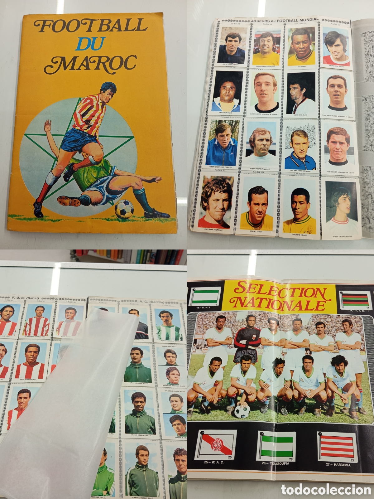 &Aacute;lbum de f&uacute;tbol completo: ALBUM UNICO FOOTBALL DU MAROC 1971/72 LIBRERIA ESCOLAR FUTBOL MARRUECOS Y MUNDIAL PELE CRUYFF FARAS