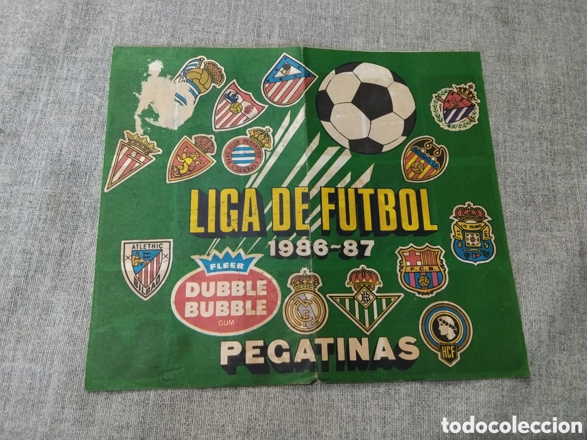 &Aacute;lbum de f&uacute;tbol completo: ALBUM DUBBLE BUBBLE LIGA 1986 87 ( 86-87 ) CHICLES ESCUDOS 1&ordf; Y 2&ordf; DIVISI&Oacute;N ( COMPLETO )