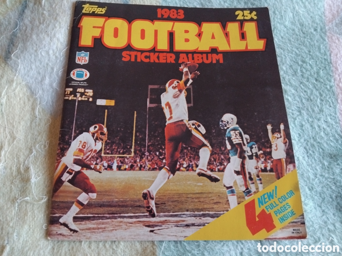 Album de football complet: ALBUM COMPLETO FUTBOL AMERICANO STICKER ALBUM 1983 NFL