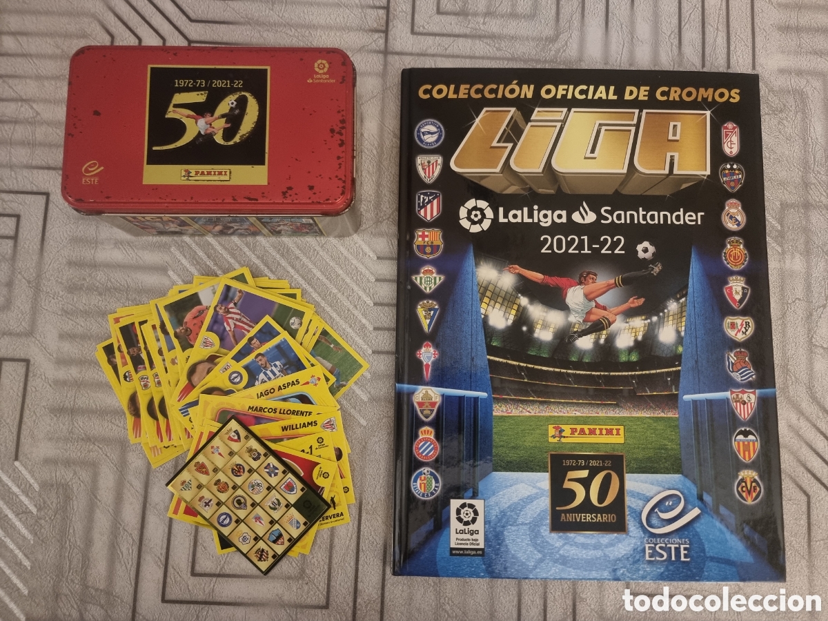 &Aacute;lbum de f&uacute;tbol completo: Album de cromos tapa dura Panini 2021/2022