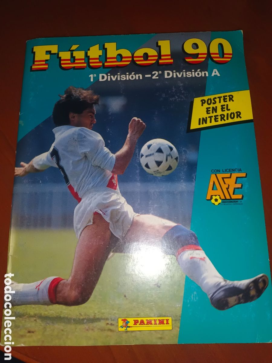 &Aacute;lbum de f&uacute;tbol completo: ALBUM PANINI LIGA FUTBOL 1990. COMPLETO. EXCELENTE ESTADO. INCLUYE POSTER .