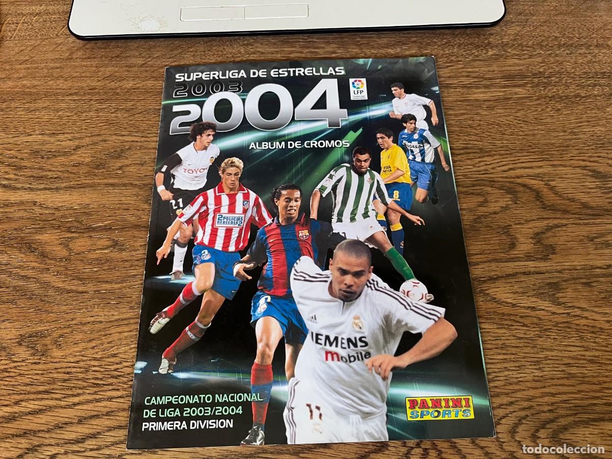 &Aacute;lbum de f&uacute;tbol completo: ALBUM CROMOS FUTBOL SUPERLIGA DE ESTRELLAS 2003-2004 COMPLETO PANINI
