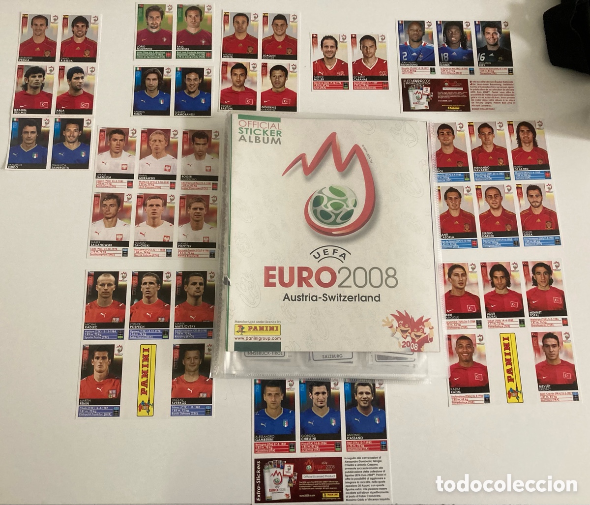 &Aacute;lbum de f&uacute;tbol completo: Album +Set completo+ Extras-Euro 2008-Eurocopa-Panini