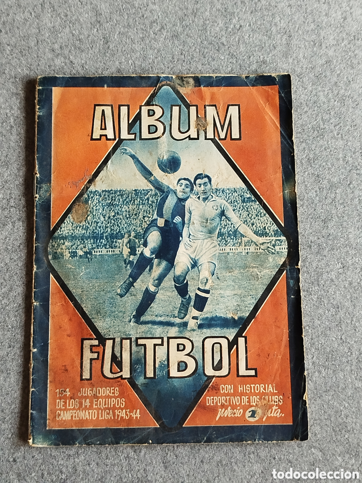 &Aacute;lbum de f&uacute;tbol completo: ALBUM COMPLETO FUTBOL 1943 1944 43 44 CAMPEONATO LIGA 154 JUGADORES 14 EQUIPOS CROMOS NO BRUGUERA