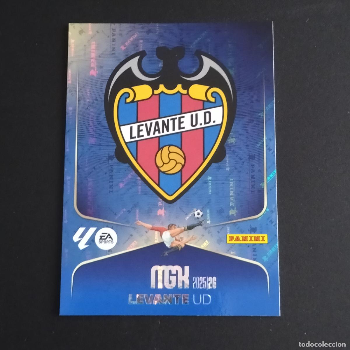 &Aacute;lbum de f&uacute;tbol completo: MGK 199 ESCUDO LOGO LEVANTE CROMOS ALBUM MEGACRACKS LIGA FUTBOL 2025 2026 25 26