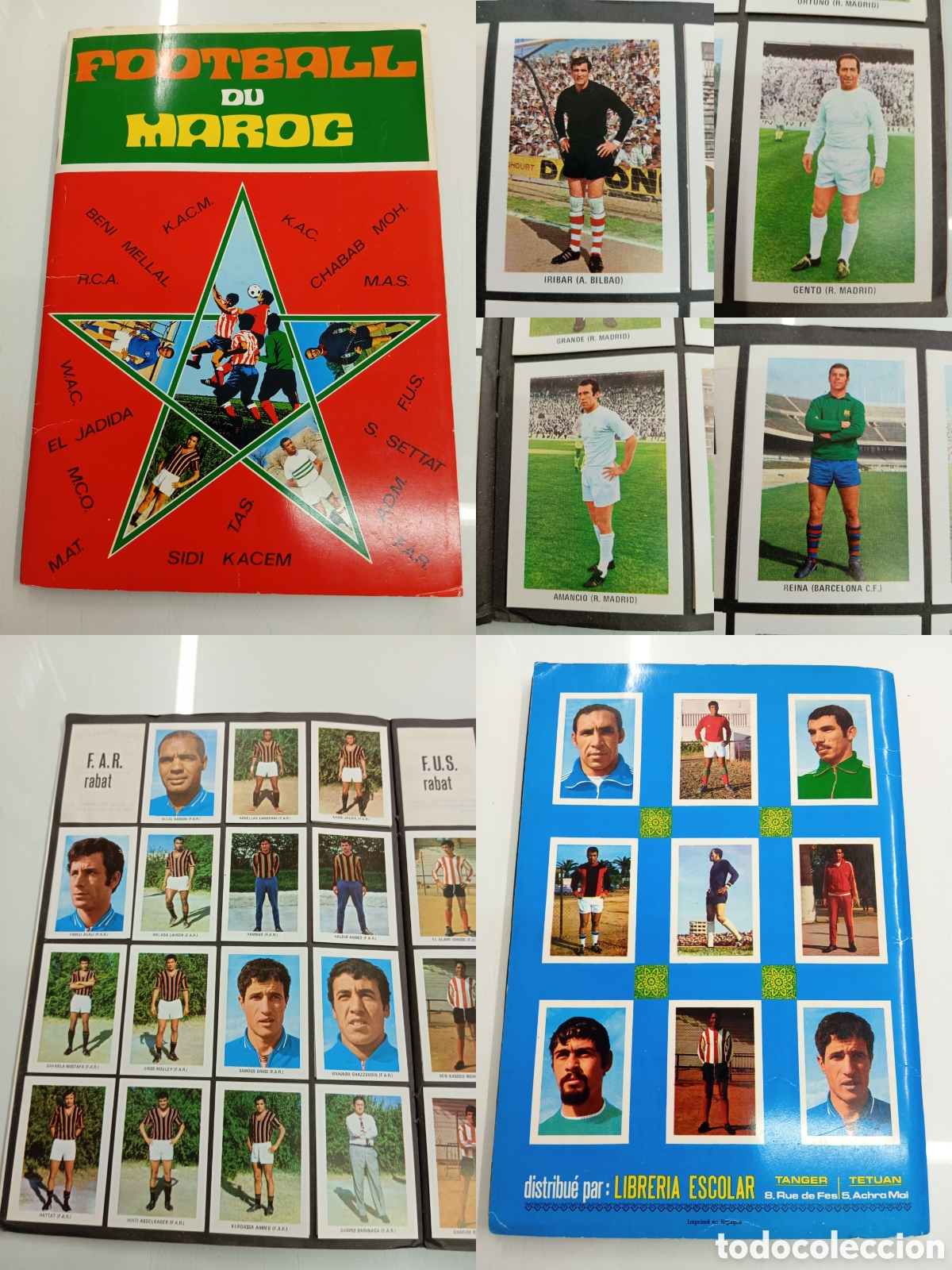 &Aacute;lbum de f&uacute;tbol completo: ALBUM FOOTBALL DU MAROC 1970/71 LIBRERIA ESCOLAR FUTBOL MARRUECOS REAL MADRID BARCELONA A. BILBAO