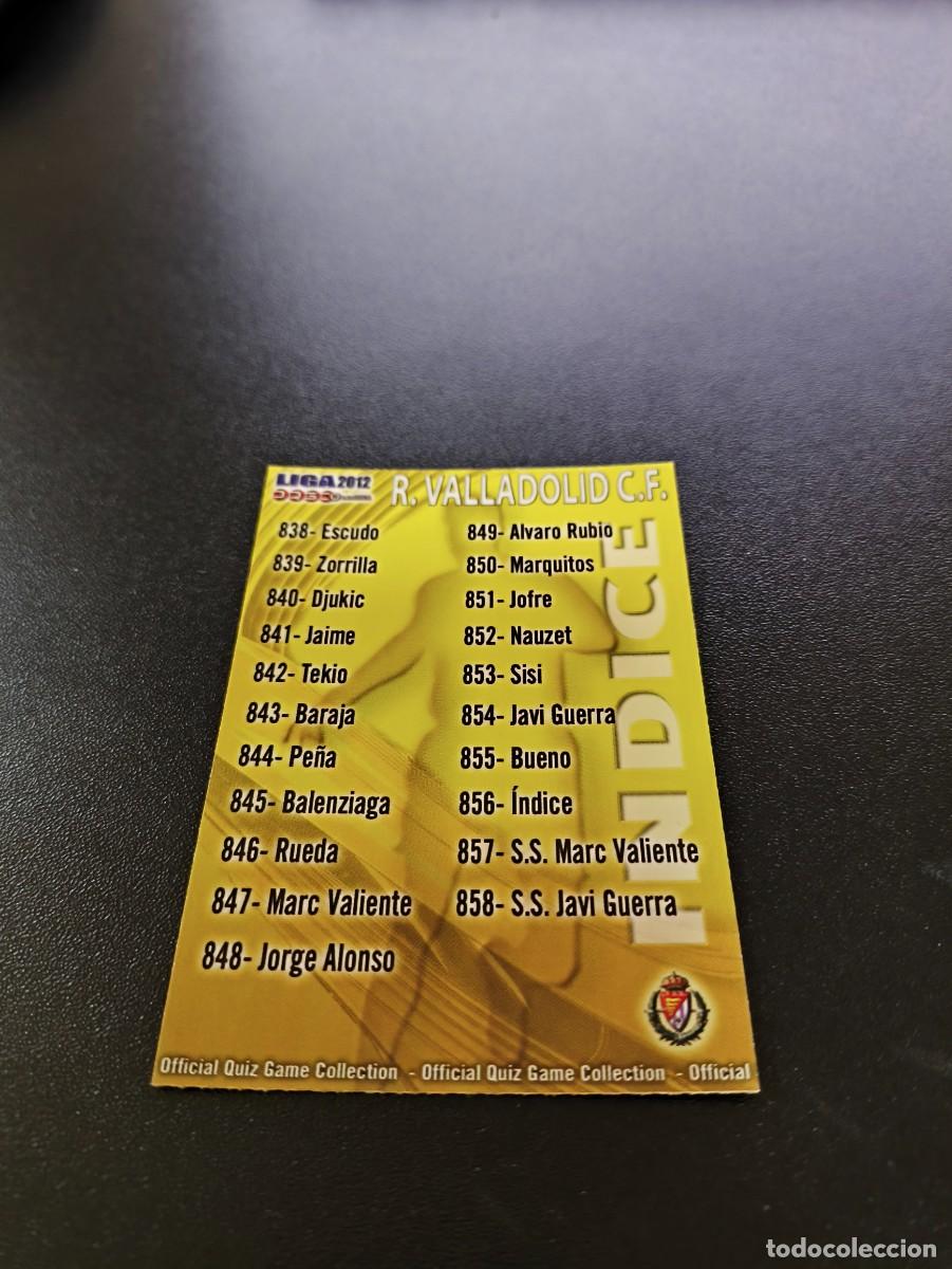 &Aacute;lbum de f&uacute;tbol completo: 856 INDICE VALLADOLID MUNDICROMO LIGA 2011 2012 11 12 PLATINUM NO PANINI ESTE MEGACRACKS