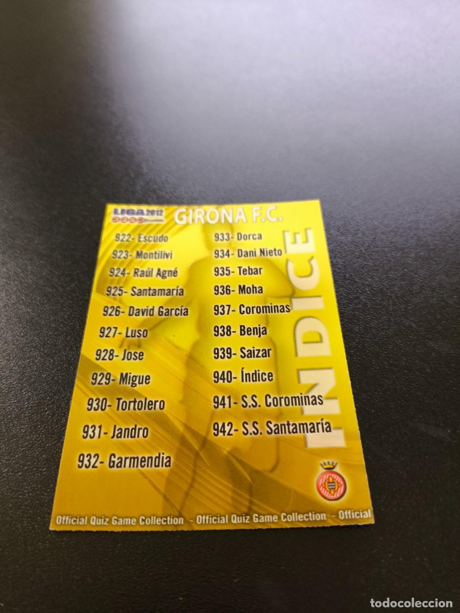 &Aacute;lbum de f&uacute;tbol completo: 940 INDICE GIRONA MUNDICROMO LIGA 2011 2012 11 12 PLATINUM NO PANINI ESTE MEGACRACKS