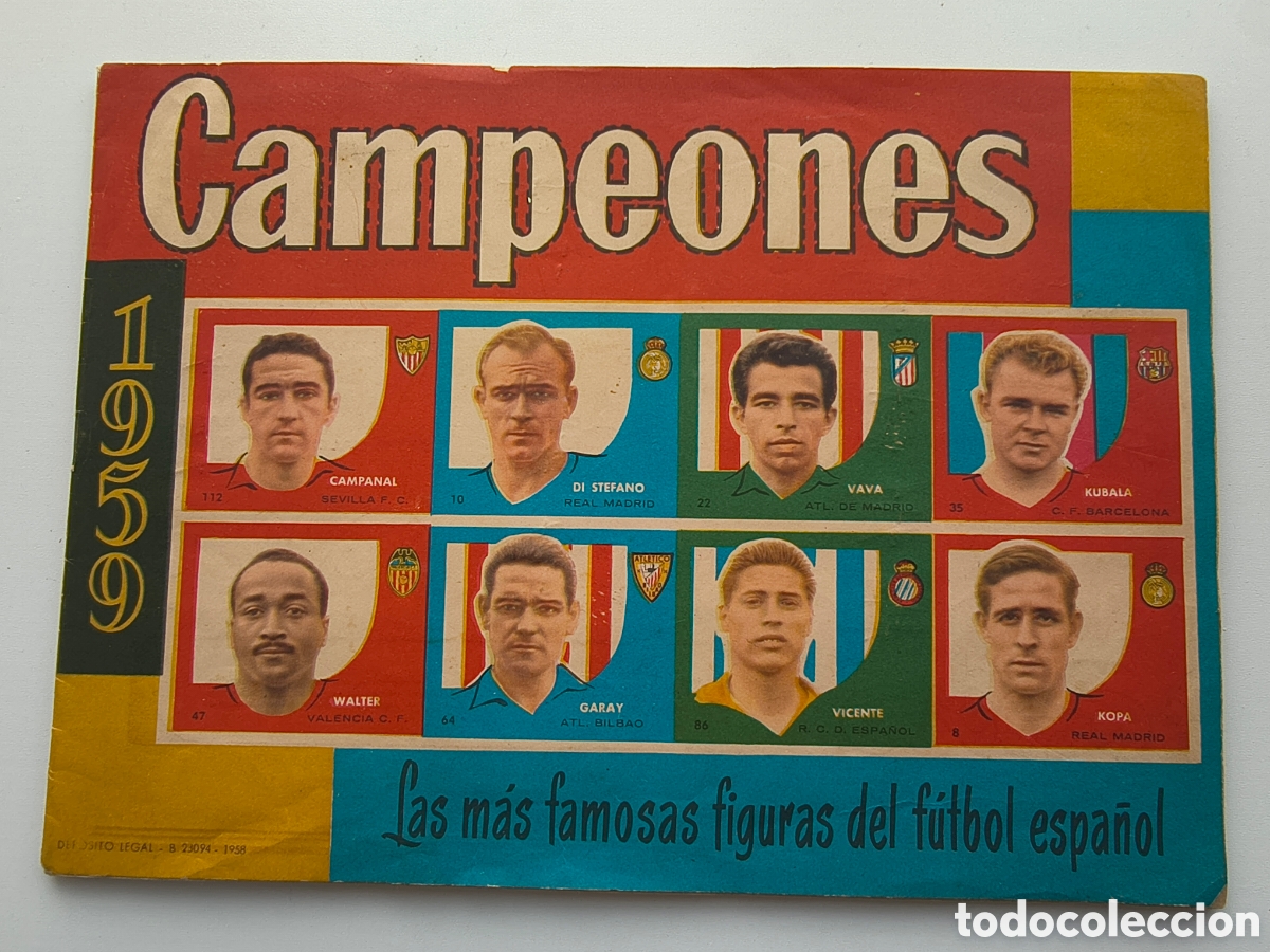 &Aacute;lbum de f&uacute;tbol completo: &Aacute;lbum Campeones 1959 completo, Bruguera.