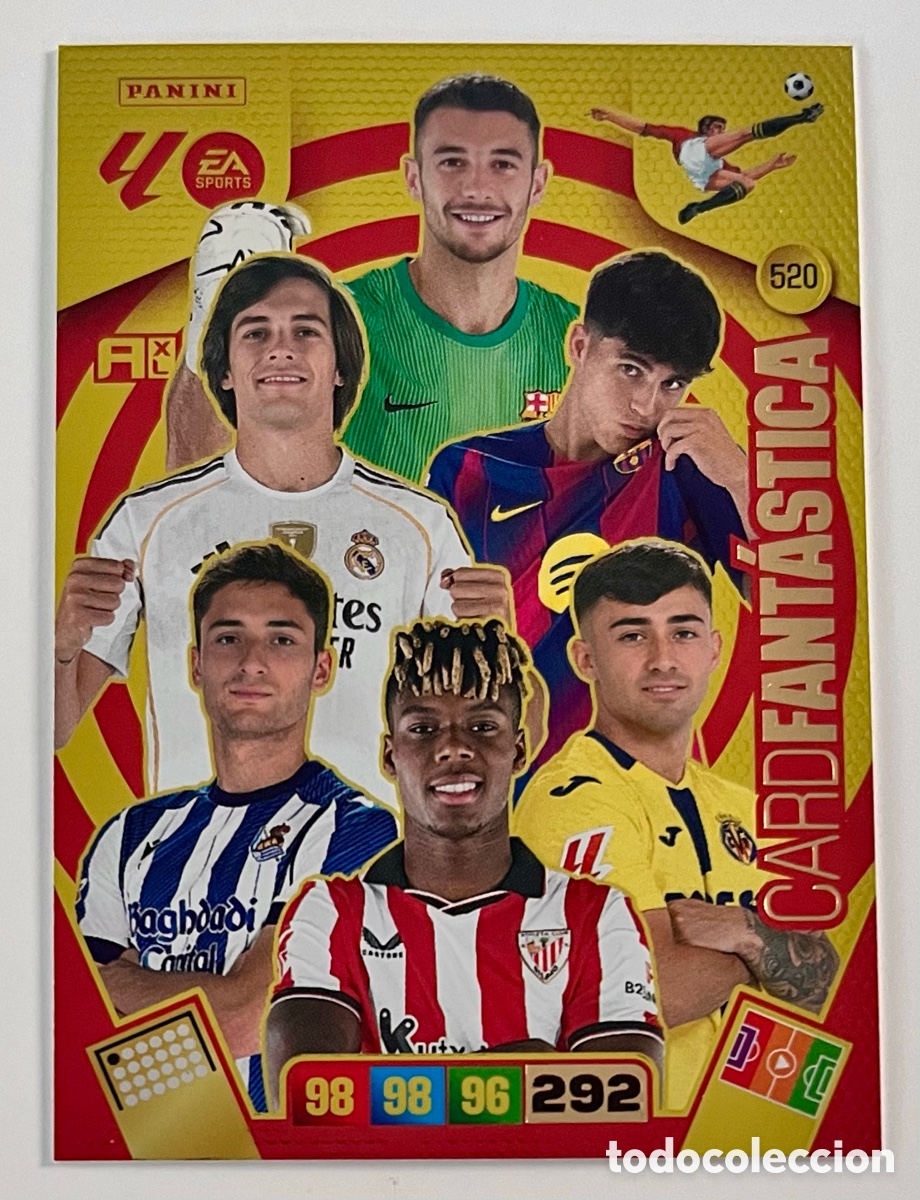 &Aacute;lbum de f&uacute;tbol completo: 520 CARD FANTASTICA ADRENALYN 25 26