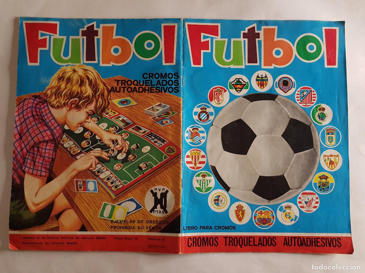 &Aacute;lbum de f&uacute;tbol completo: MAGA - FUTBOL - 1975 - 75 - CROMOS TROQUELADOS AUTOADHESIVOS - ALBUM COMPLETO