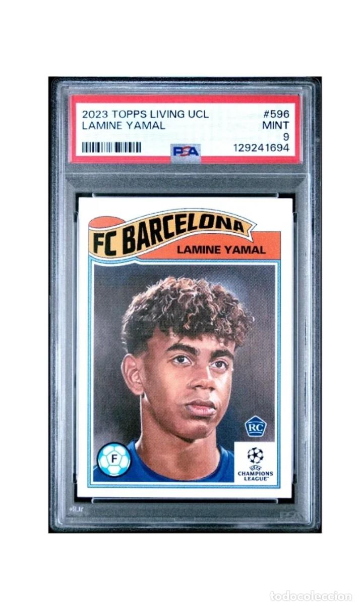 &Aacute;lbum de f&uacute;tbol completo: PSA 9 Lamine Yamal 2023 Topps Living UCL