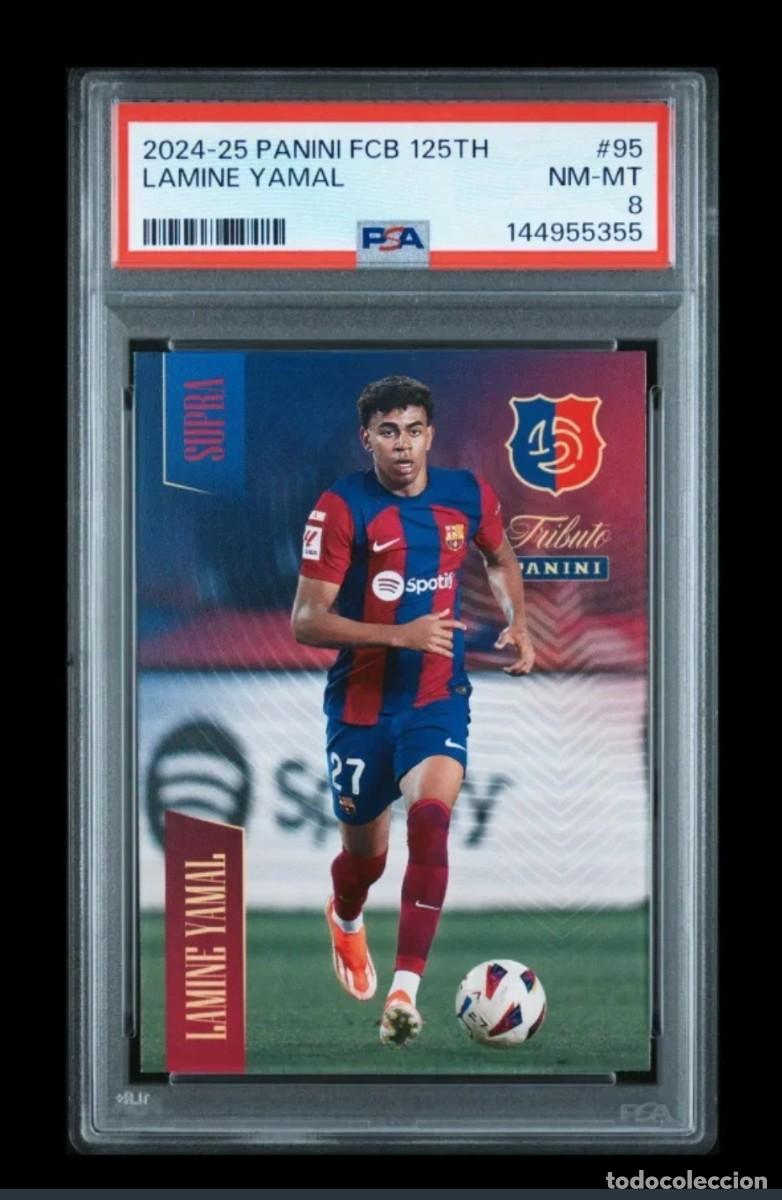 &Aacute;lbum de f&uacute;tbol completo: PSA 8 Lamine Yamal Supra Edici&oacute;n panini club Limitada