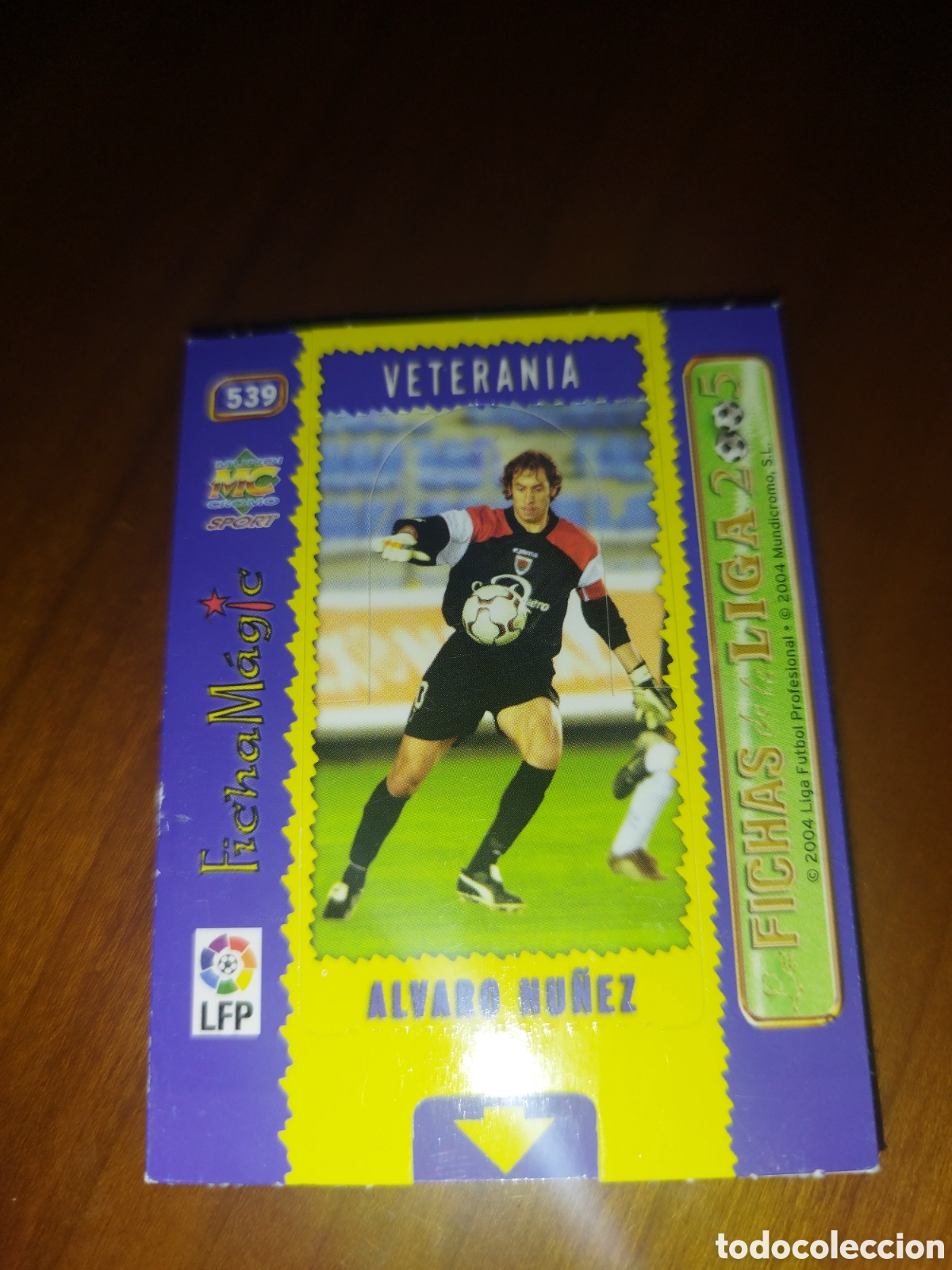 Album de football complet: &Aacute;lvaro N&uacute;&ntilde;ez #539 De las fichas de la liga Mundicromo 2005