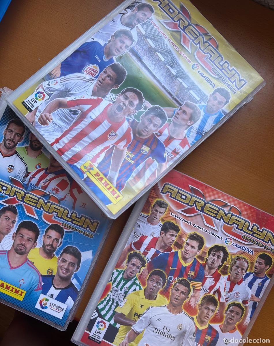 &Aacute;lbum de f&uacute;tbol completo: Lote 3 &aacute;lbumes Adrenalyn XL 2011-2015 con Bal&oacute;n de Oro, Invencible y cartas premium