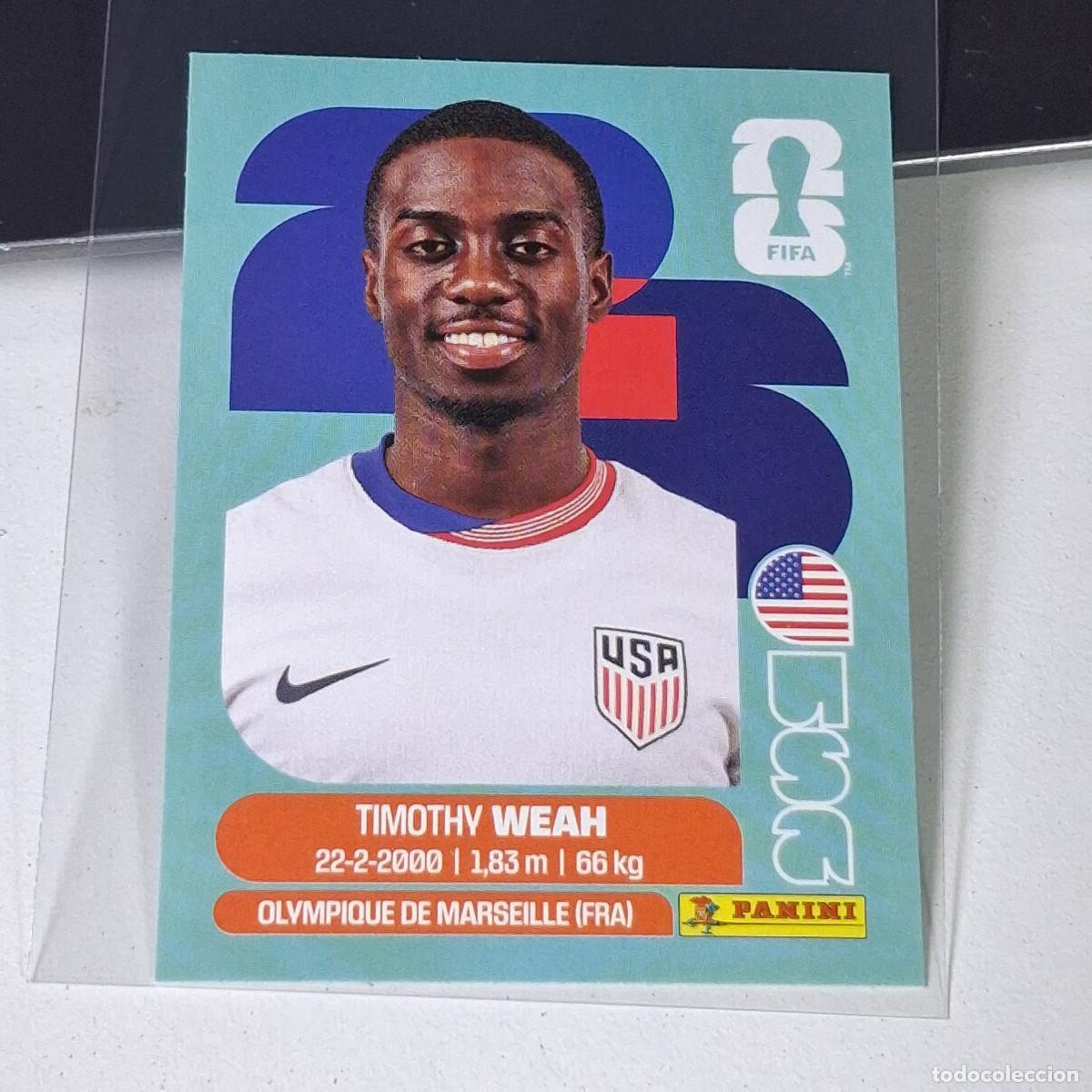 Album de football complet: A37 USA12 TIMOTHY WEAH 12 ESTADOS UNIDOS USA MUNDIAL FIFA WORLD CUP 2026 STICKER PANINI