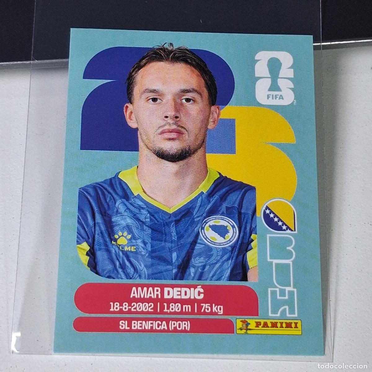 &Aacute;lbum de f&uacute;tbol completo: A37 BIH3 AMER DEDIĆ 3 BOSNIA HERZEGOVINA BIH MUNDIAL FIFA WORLD CUP 2026 STICKER PANINI