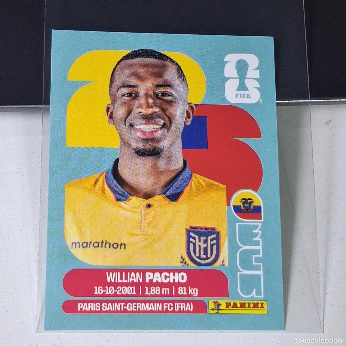 &Aacute;lbum de f&uacute;tbol completo: A37 ECU6 WILLIAN PACHO 6 ECUADOR ECU MUNDIAL FIFA WORLD CUP 2026 STICKER PANINI