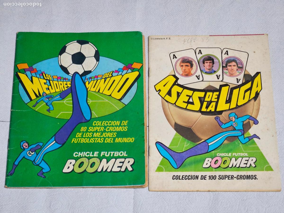 &Aacute;lbum de f&uacute;tbol completo: LOS MEJORES DEL MUNDO ALBUM DE CROMOS CHICLE BOOMER COMPLETO A&Ntilde;O 1981 REGALO ASES LIGA 82 83 LEER