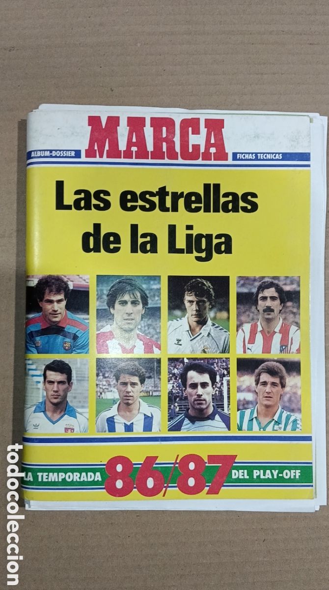 &Aacute;lbum de f&uacute;tbol completo: &Aacute;LBUM COMPLETO LAS ESTRELLAS DE LA LIGA 86 87 MARCA