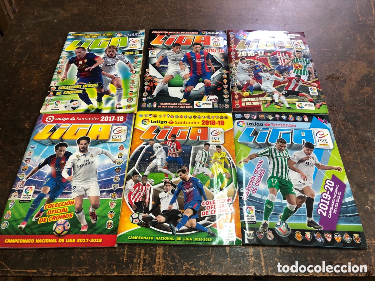 &Aacute;lbum de f&uacute;tbol completo: 6 albumbles de liga Santander completos