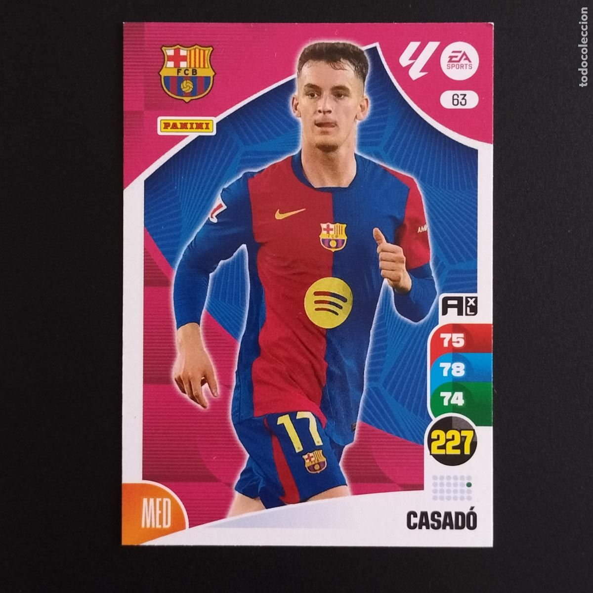 &Aacute;lbum de f&uacute;tbol completo: 63 CASADO FC BARCELONA CROMOS ADRENALYN XL LALIGA CARD 2024 2025 24 25 PANINI