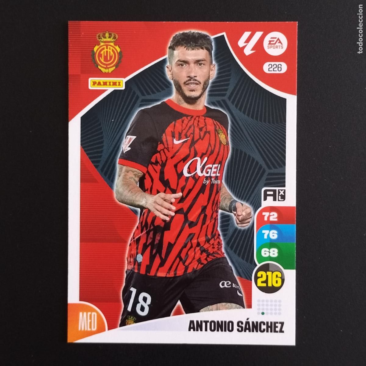 &Aacute;lbum de f&uacute;tbol completo: 226 ANTONIO SANCHEZ MALLORCA CROMOS ADRENALYN XL LALIGA CARD 2024 2025 24 25 PANINI
