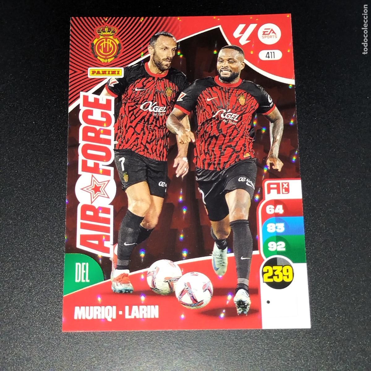 &Aacute;lbum de f&uacute;tbol completo: 411 MURIQI LARIN AIR FORCE MALLORCA CROMOS ADRENALYN XL LALIGA CARD 2024 2025 24 25 PANINI