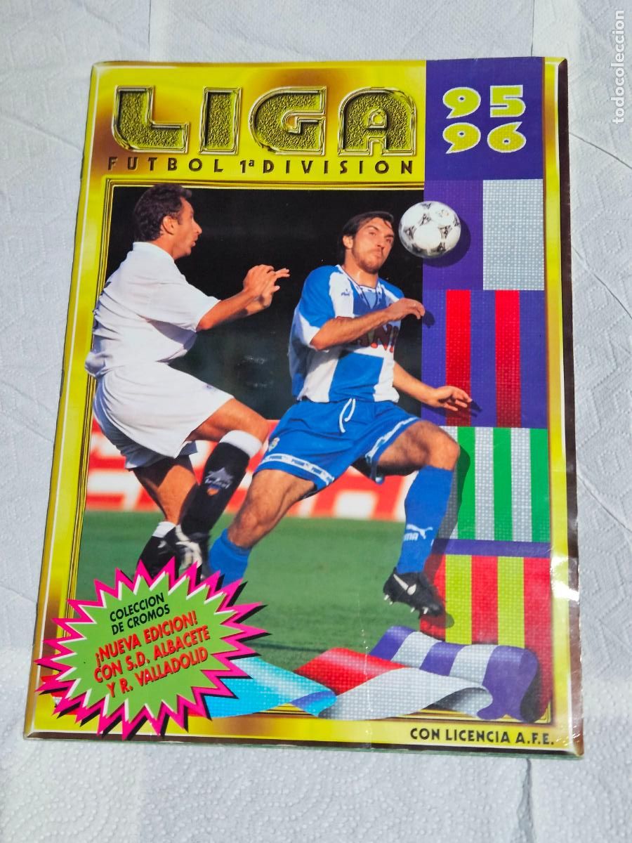 Vollst&auml;ndige Fu&szlig;ballsammelalben: Album Liga 95 96 album 1995 1996 - con muchos cromos y cromos ventanilla y fichajes