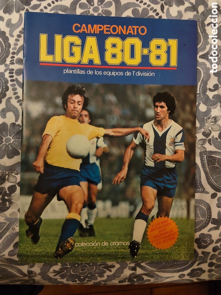 &Aacute;lbum de f&uacute;tbol completo: &Aacute;lbum plancha campeonato Liga 80-81 ediciones ESTE sin cromos