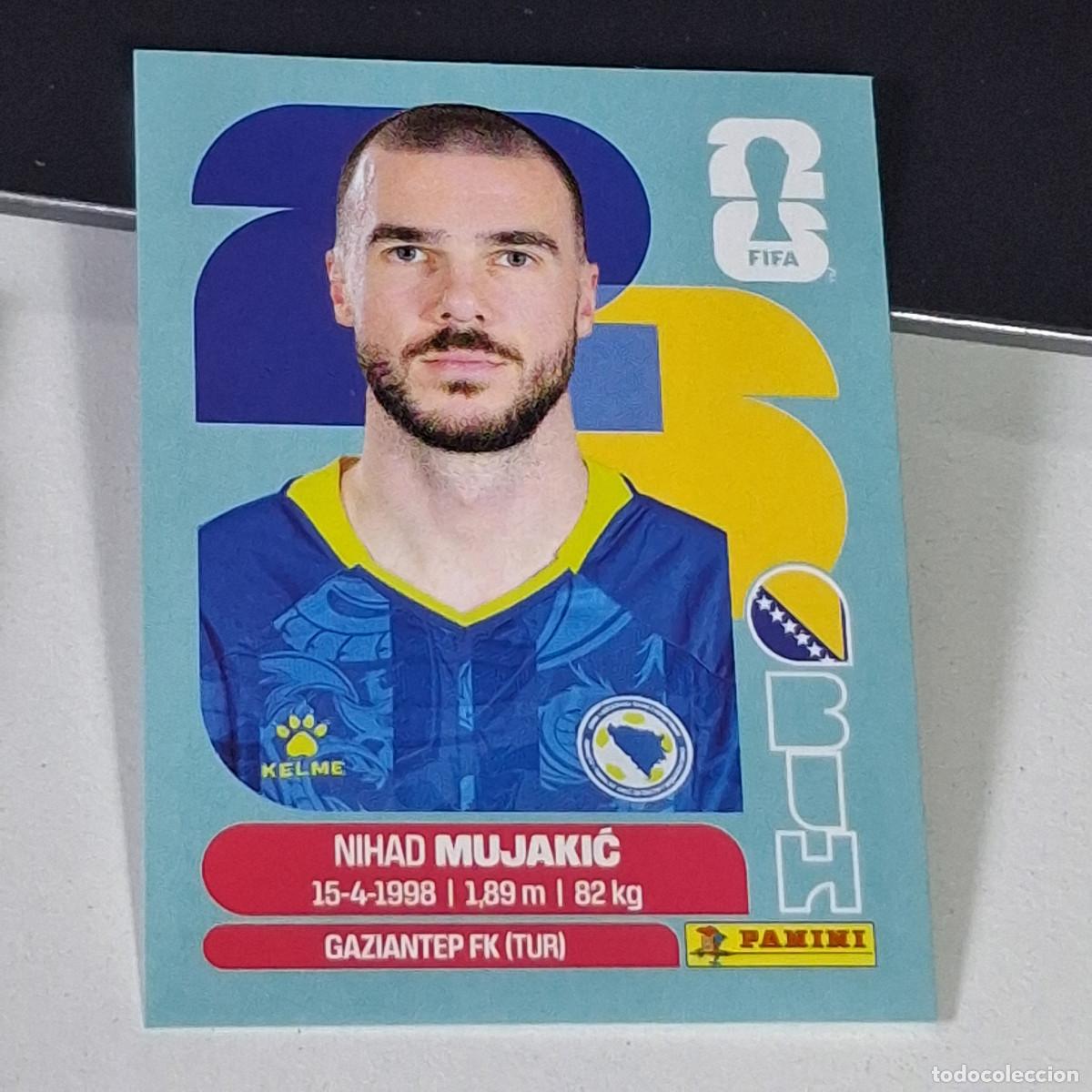 &Aacute;lbum de f&uacute;tbol completo: B3 BIH6 NIHAD MUJAKIĆ 6 BOSNIA HERZEGOVINA BIH MUNDIAL FIFA WORLD CUP 2026 STICKER PANINI