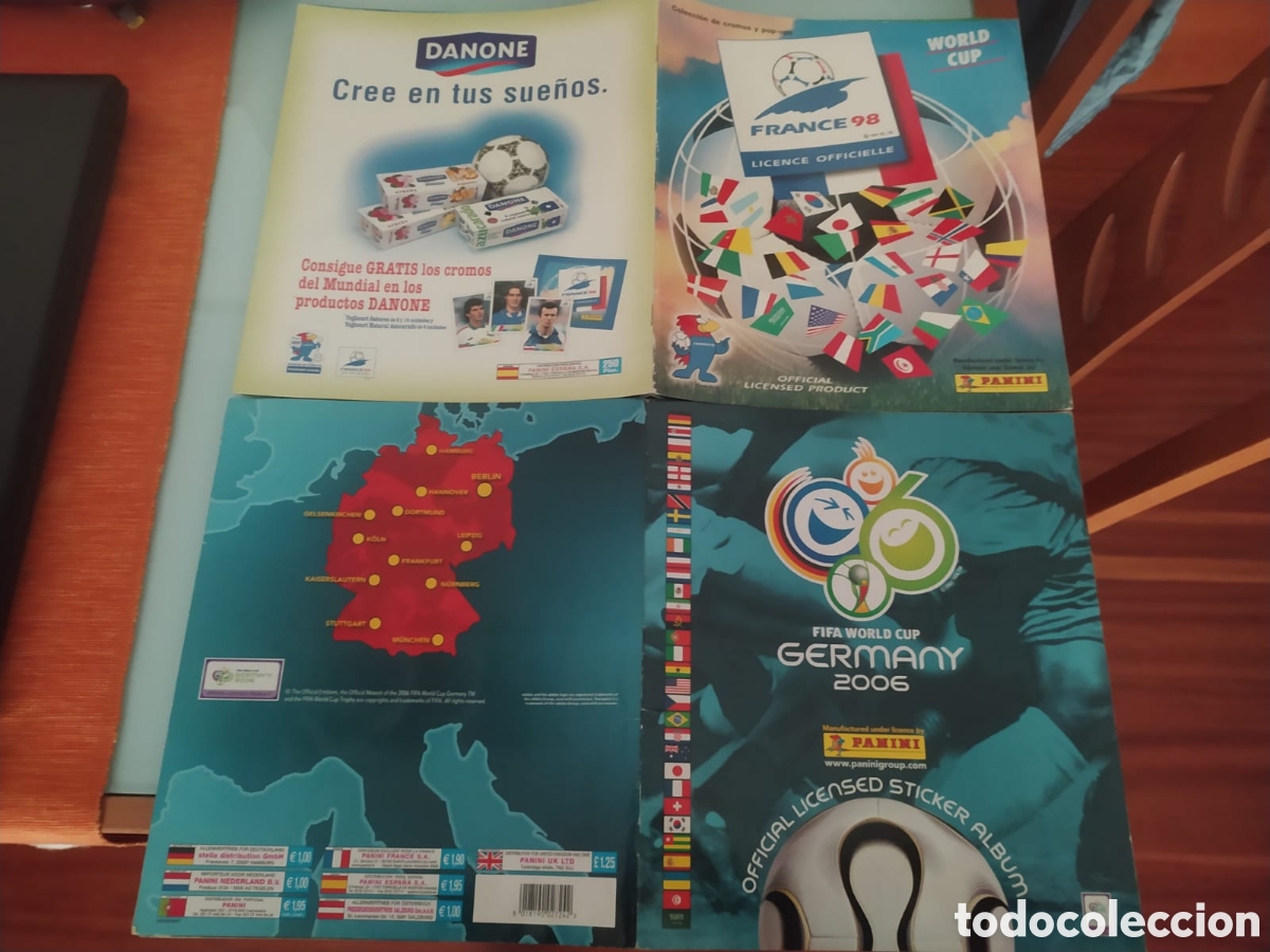 Album de football complet: &Aacute;lbumes mundial Alemania 2006 completo y en buen estado de conservaci&oacute;n y mundial Francia 98 vac&iacute;o,e