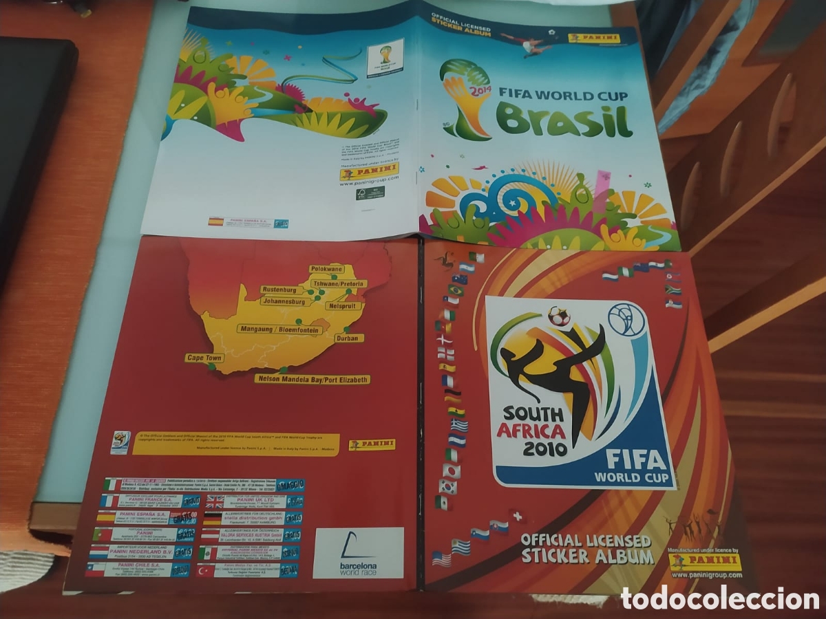 &Aacute;lbum de f&uacute;tbol completo: &Aacute;lbumes mundial Sud&aacute;frica 2010 completo,en buen estado y con Messi y Ronaldinho sueltos y mundial Br