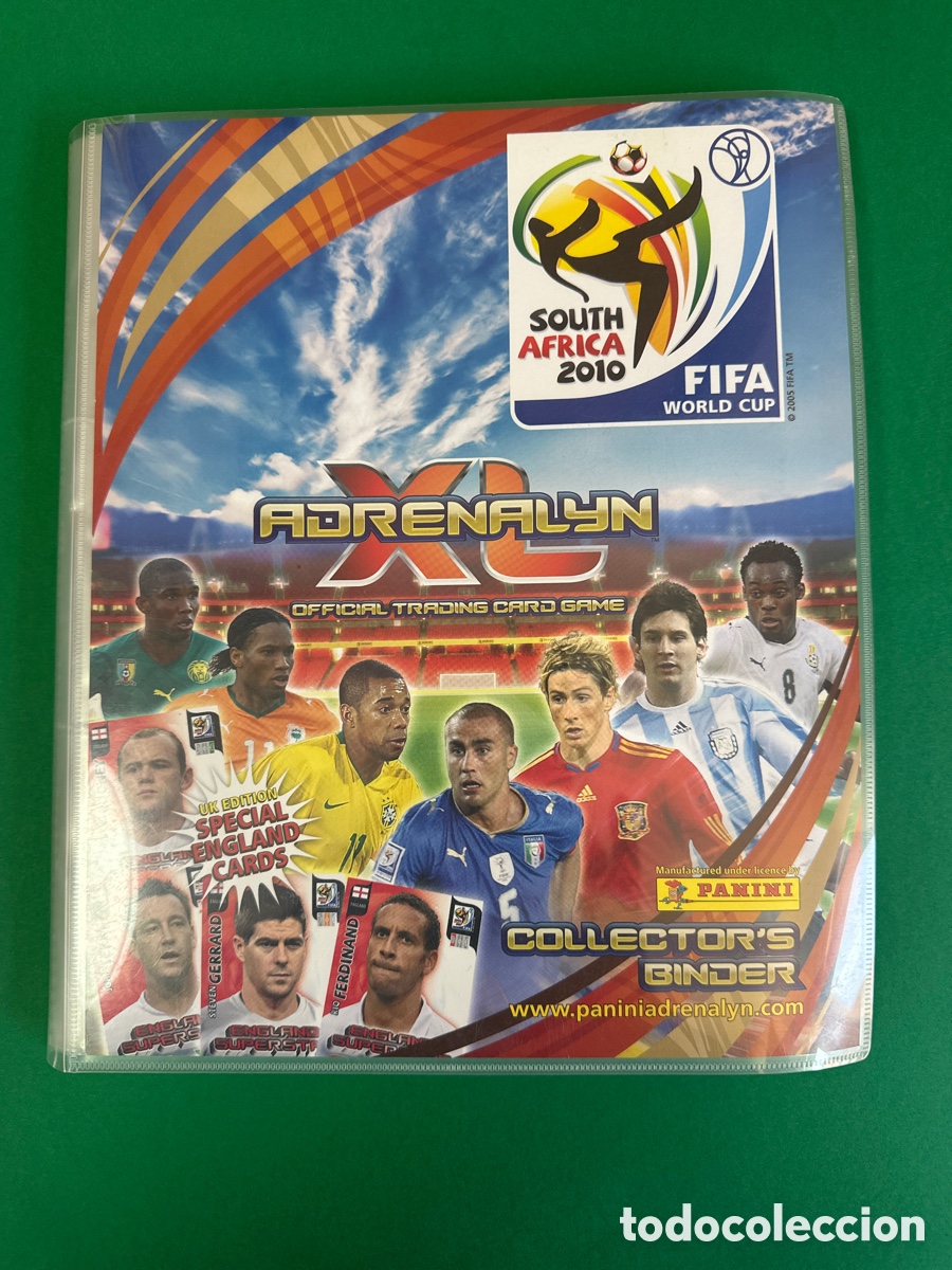 &Aacute;lbum de f&uacute;tbol completo: ADRENALYN XL FIFA WORLD CUP SOUTH &Aacute;FRICA 2010.-VERSI&Oacute;N U.K. 300 CARDS LEER!!!