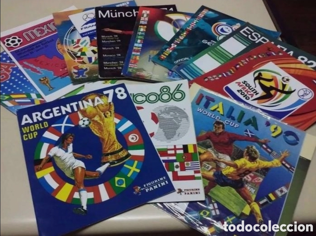&Aacute;lbum de f&uacute;tbol completo: Lote 11 Albumes Revista Facsimil Panini Mundiales de F&uacute;tbol Album Facsimil panini mundial futbol