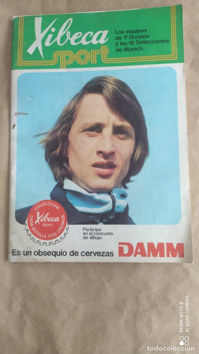 Album de football complet: ALBUM CON CRUYFF XIBECA SPORT LIGA 1 &ordf; DIVISION Y MUNDIAL MUNICH 1974 (FALTA UN CROMO )