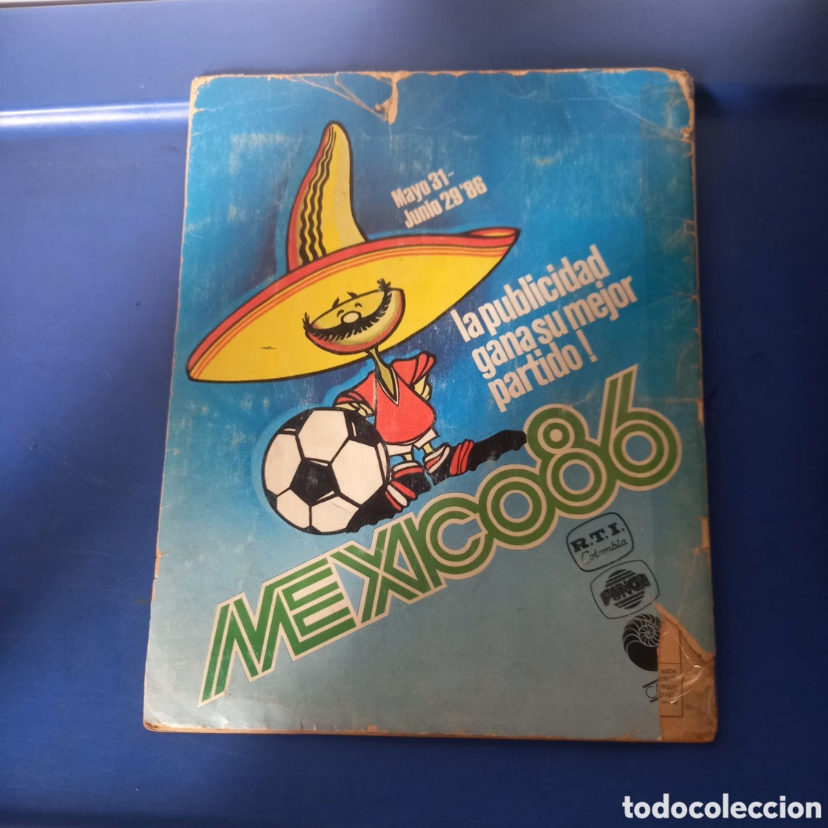 &Aacute;lbum de f&uacute;tbol completo: NO COMUN / ALBUM ANTIGUO CROMOS LLENO MUNDIAL DE FUTBOL MEXICO 86 A&Ntilde;O 1986 LE FALTA PORTADA SUPERIOR