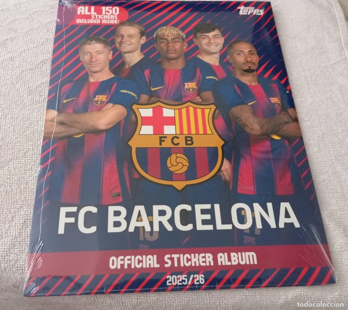 &Aacute;lbum de f&uacute;tbol completo: -COLECCION COMPLETA PRECINTADA TOPPS BARCELONA OFFICIAL STICKERS ALBUM 25-26 , 150 CROMOS