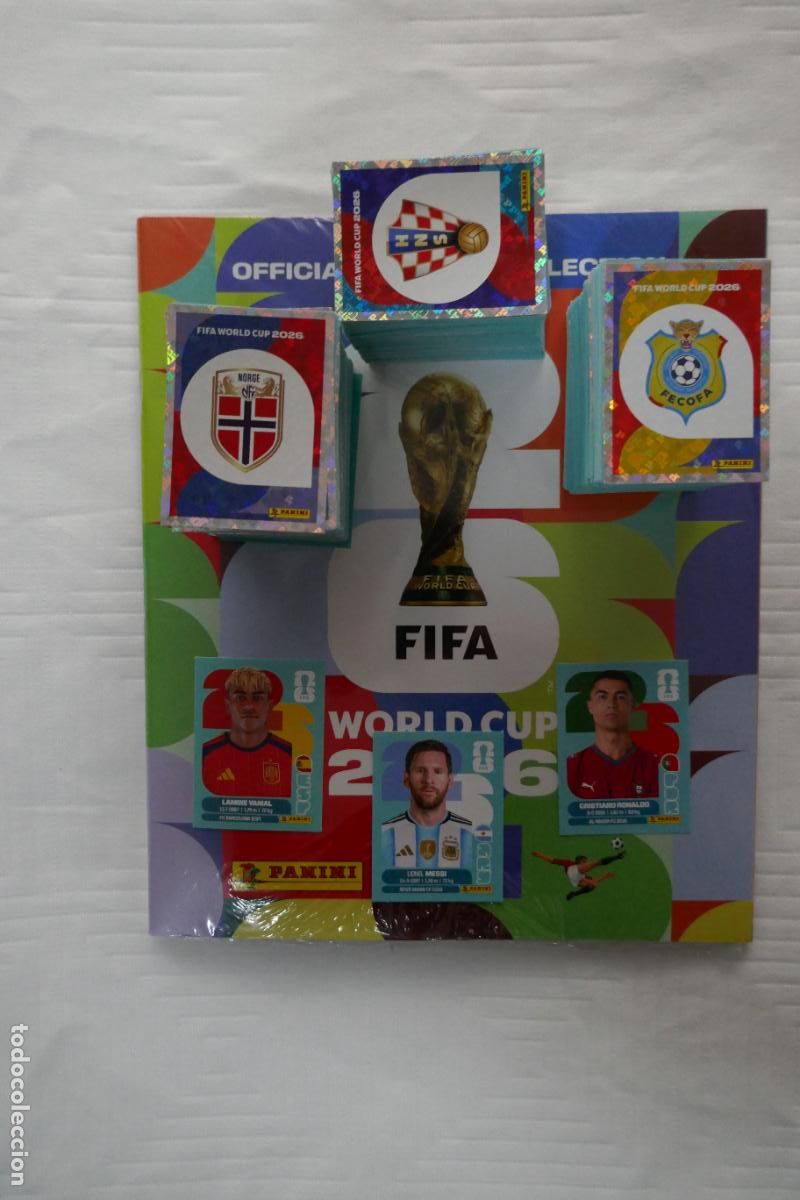 &Aacute;lbum de f&uacute;tbol completo: FIFA WORLD CUP 2026 - COL. COMPLETA - 980 CROMOS NUEVOS SIN PEGAR Y ALBUM PLANCHA - MUNDIAL PANINI
