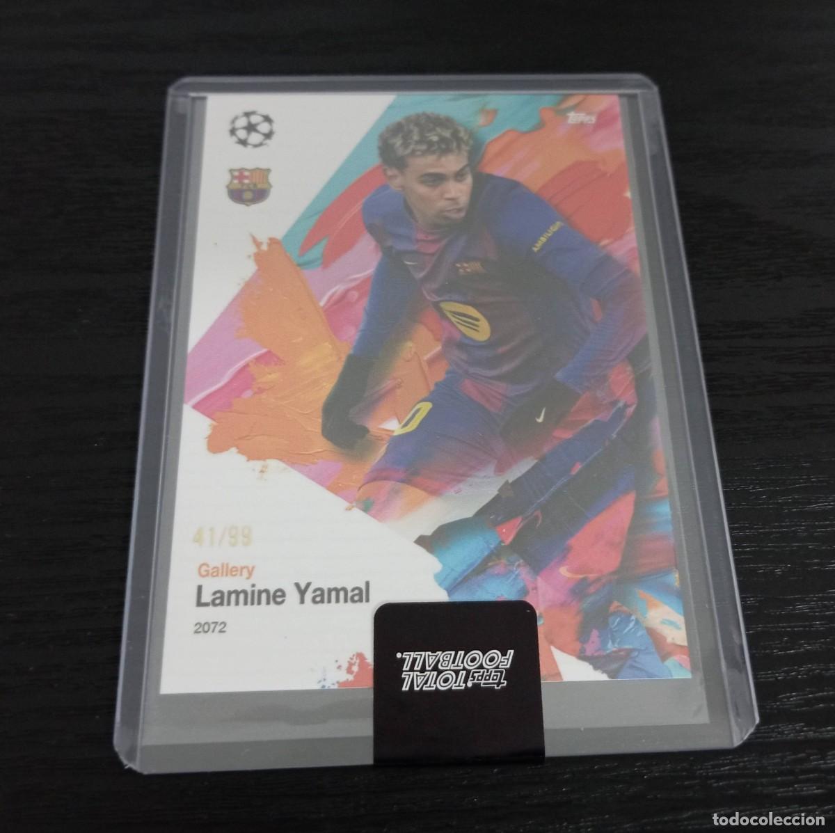 &Aacute;lbum de f&uacute;tbol completo: -TOPPS TOTAL FOOTBALL 25-26 : LAMINE YAMAL ( BARCELONA ) GALLERY NUMERADA 41/99 . /99