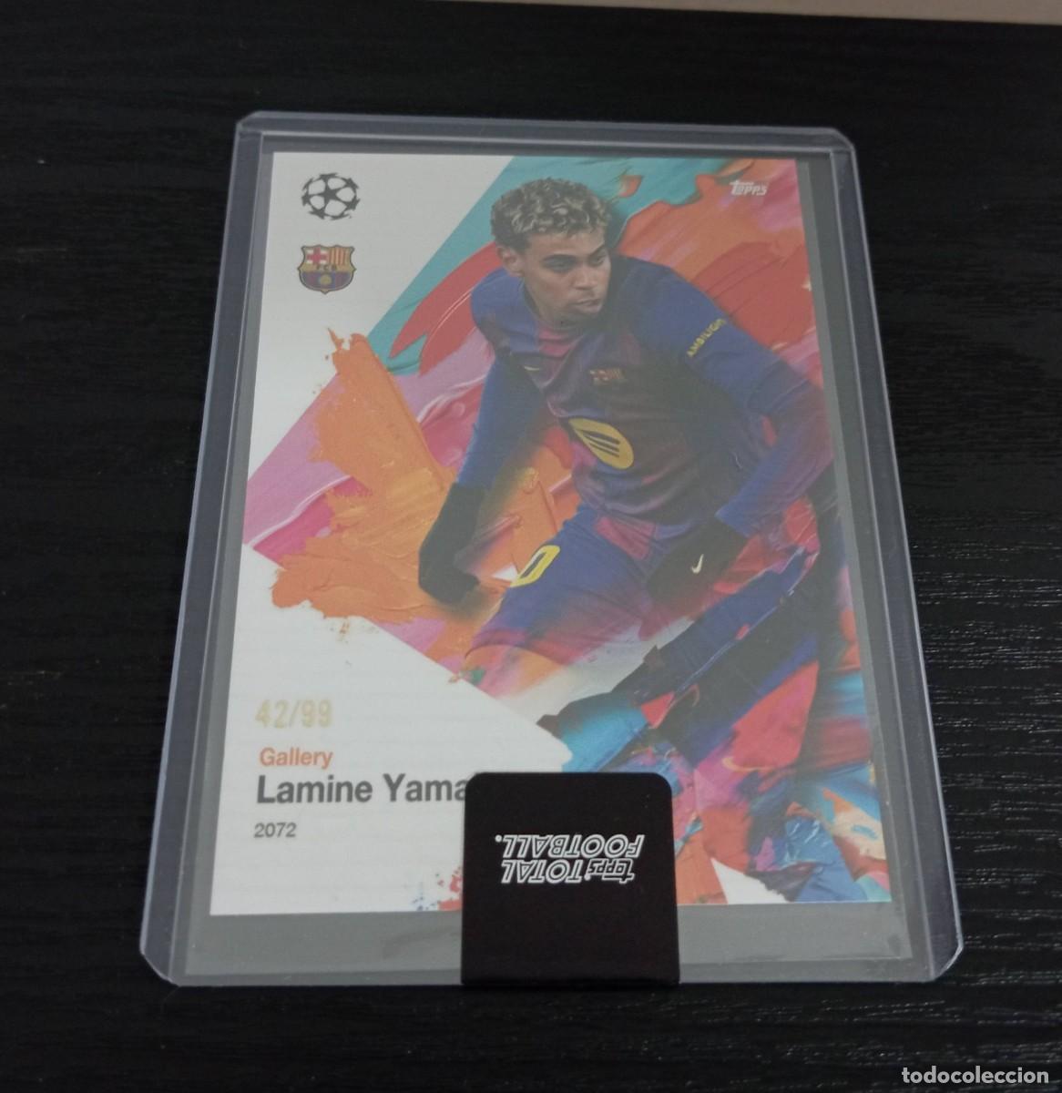 &Aacute;lbum de f&uacute;tbol completo: -TOPPS TOTAL FOOTBALL 25-26 : LAMINE YAMAL ( BARCELONA ) GALLERY NUMERADA 42/99 . /99