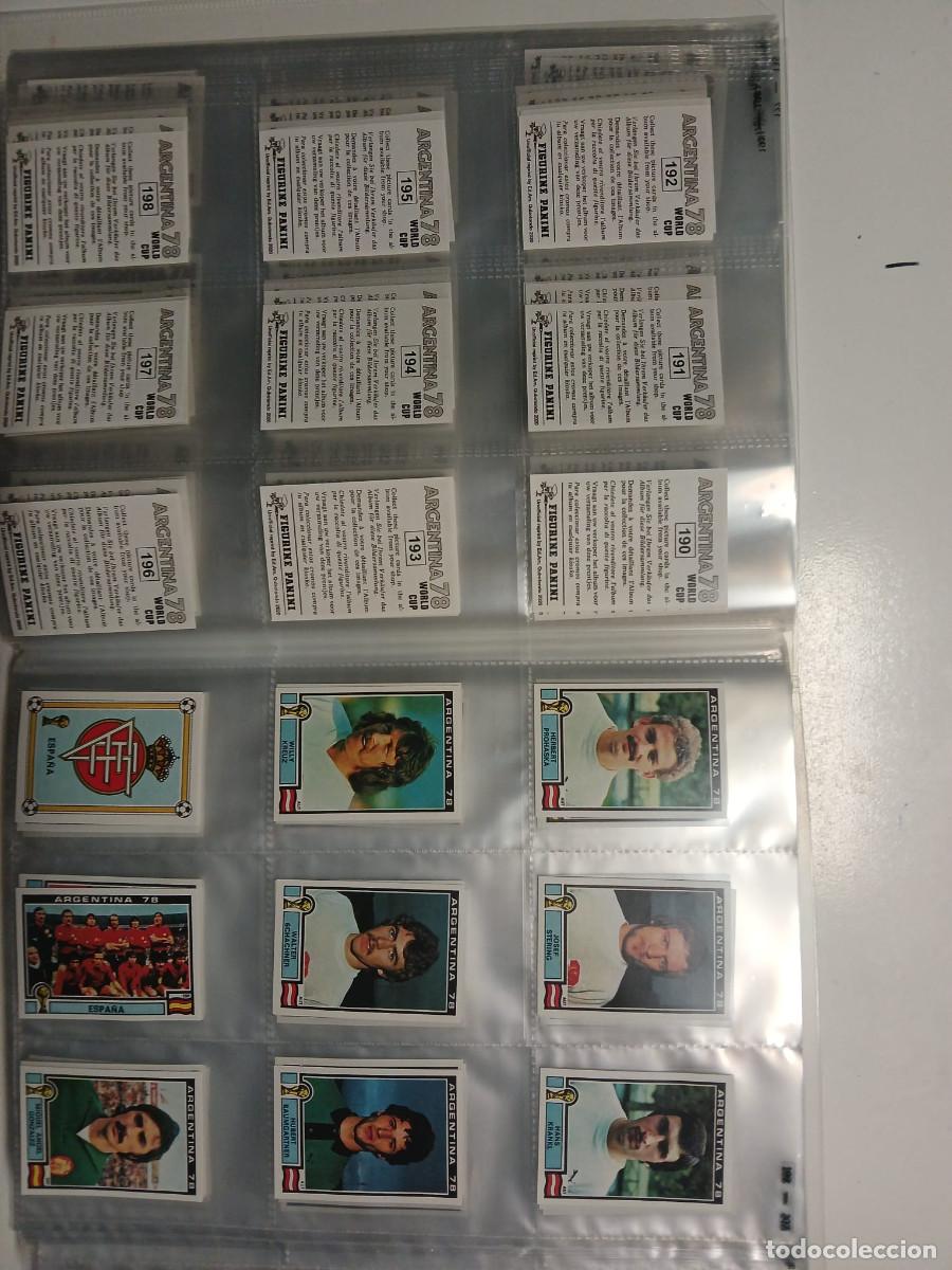 &Aacute;lbum de f&uacute;tbol completo: Mundial 1978 Panini con 32 cromos de ampliaci&oacute;n. Total 432 cromos.